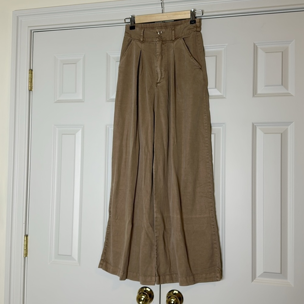 YFB Khaki Wide Leg Trousers SzXS - Picture 2 of 9